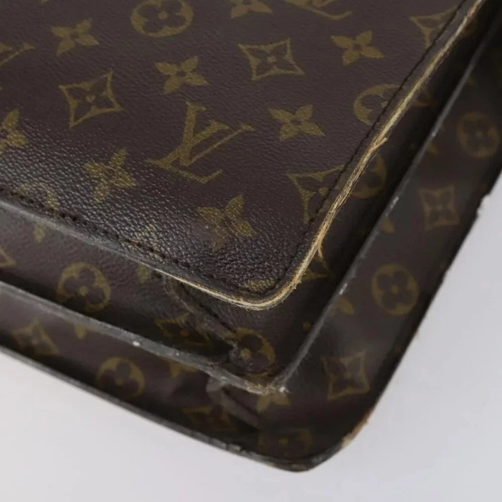 LOUIS VUITTON Monogram Serviette Fermoir Business Bag